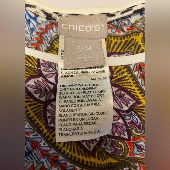 Chico’s Medallion Boho Poncho Top - Picture 7 of 10